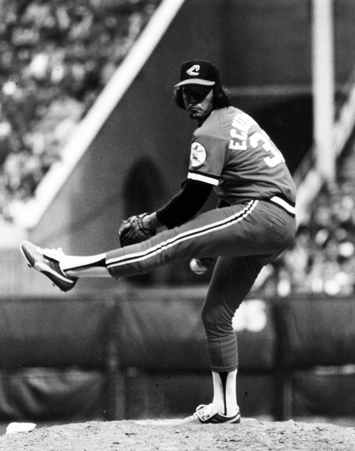 Eckersley nohits Angels at Cleveland Stadium Baseball Hall of Fame